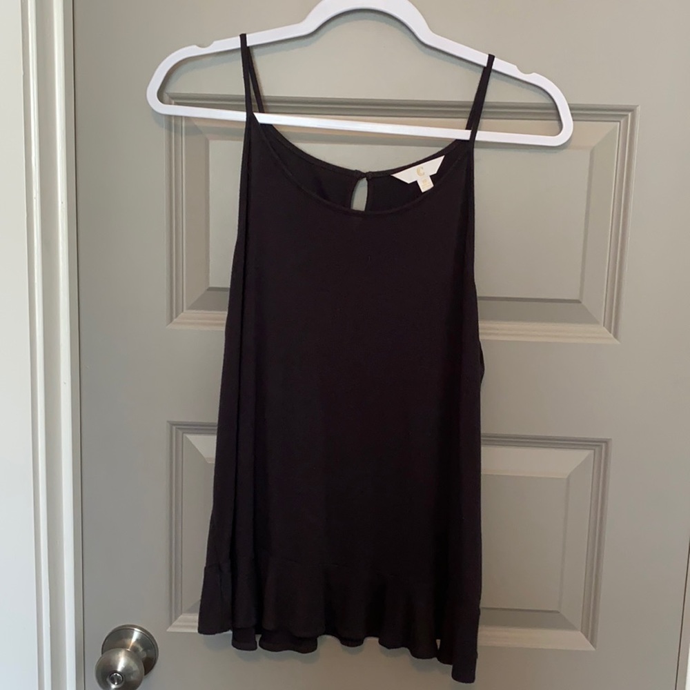 Flowy black tank